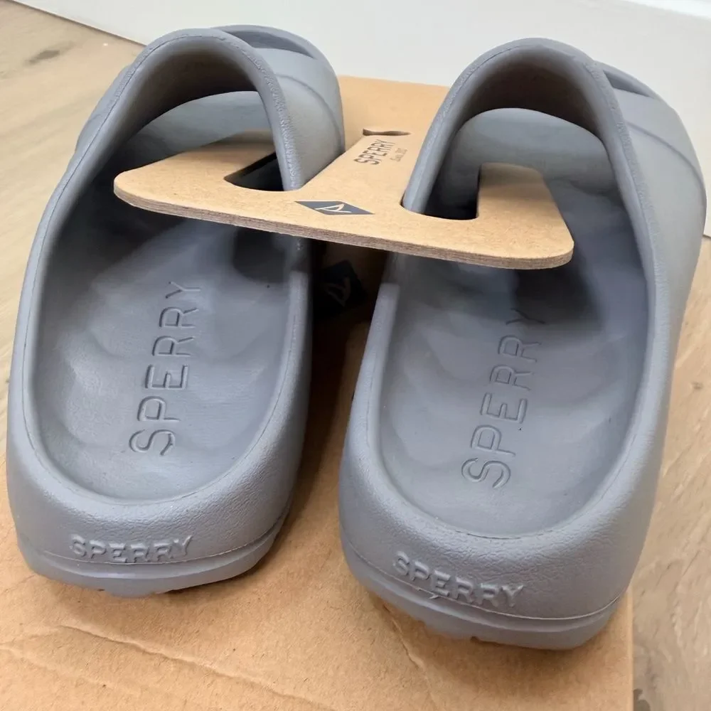 NIB ✨ Sperry Gray Comfort Slide Sandals | Lightweight EVA Pool Slides | Unisex